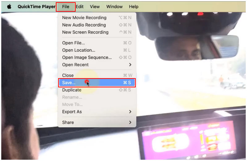 Salvar arquivo Quicktime no Mac