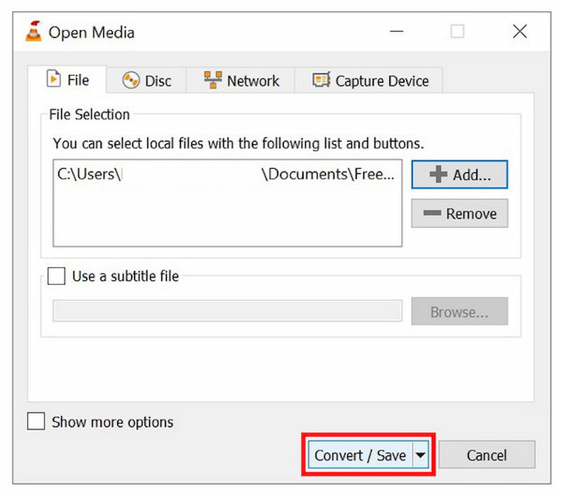 VLC Converteren Opslaan