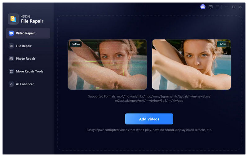 Rozhraní pro opravu videa 4ddig