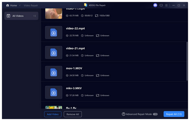 Fronta oprav videa 4ddig