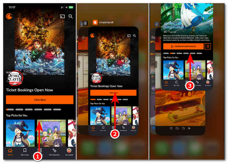 crunchyroll uygulamasını yeniden başlatıyor