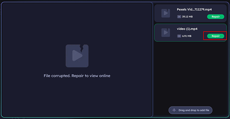 Reparer beskadiget video til EaseUS Online