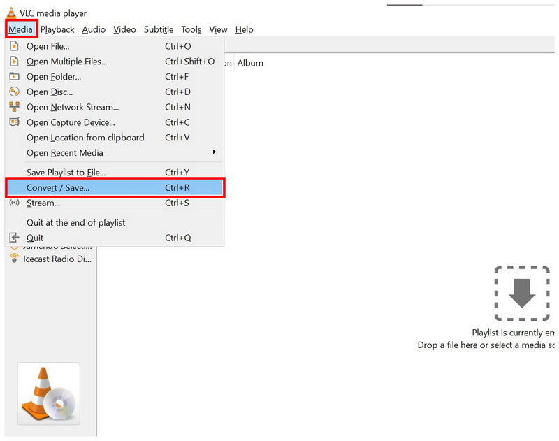 VLC Конвертировать Сохранить