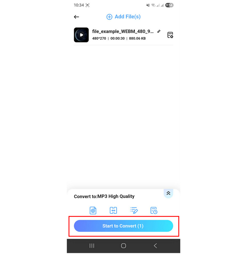 AllVidConverter Початок конвертації