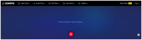 123apps online röstinspelare gränssnitt