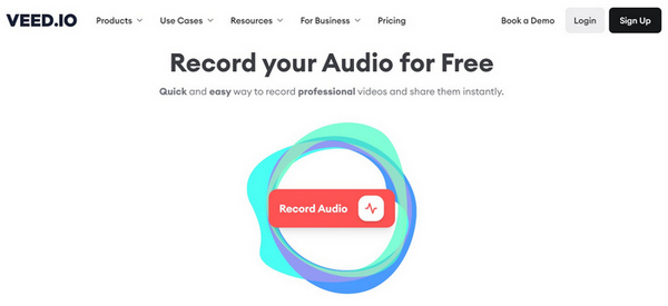 Veed Voice Recorder-gränssnitt