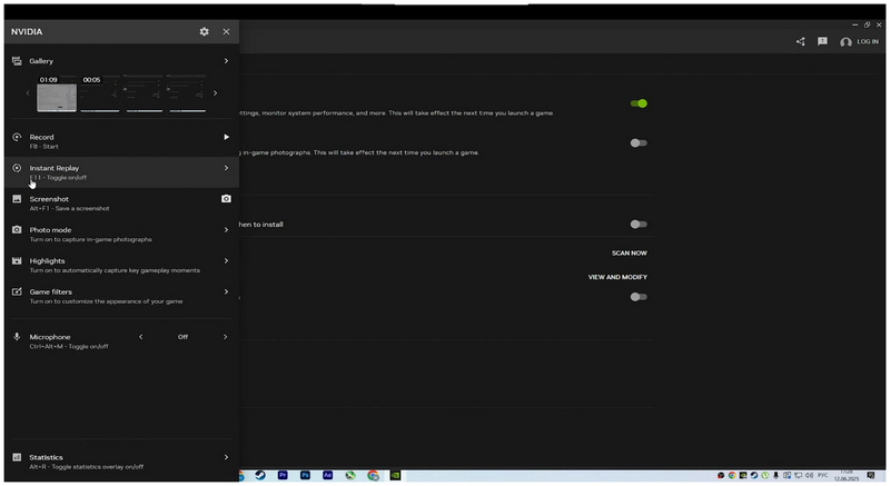Nvidia Geforce Experience-grensesnitt