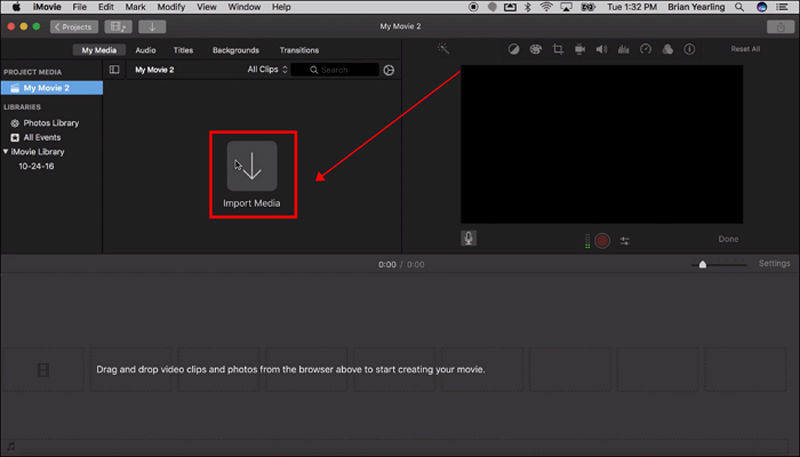 Importer Imovie-kamera