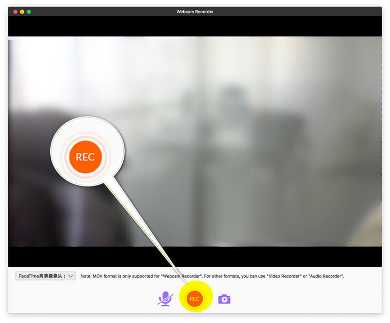 Optag webcam på Mac