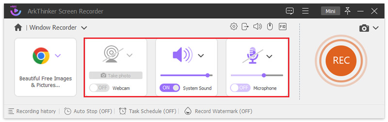 Définir la webcam et l'audio