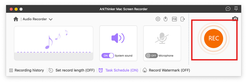 Commencer à enregistrer de l'audio