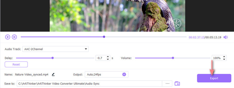 Export Audio Synced Video