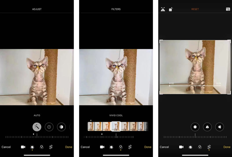 Muokkaa videota iPhonessa iOS-videoeditorilla