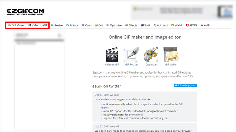 Ezgif Animated GIF Maker Video to GIF Converter