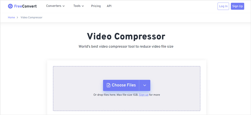 Compressore video FreeConvert