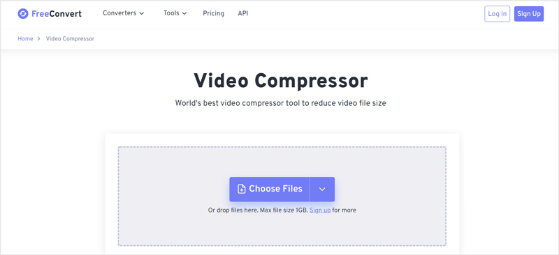 Compressor de vídeo FreeConvert