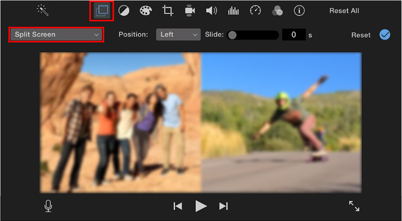 iMovie Split Screen Feature