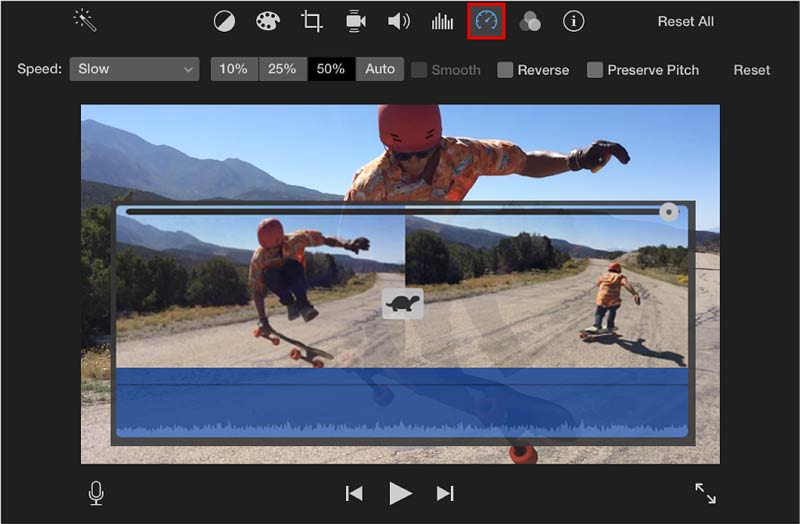 Accélérer une vidéo sur iMovie Mac