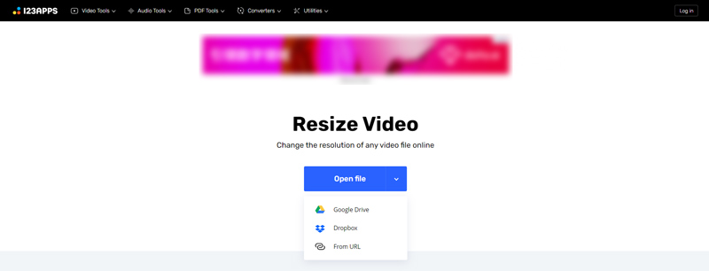 123Apps Resize Video Online