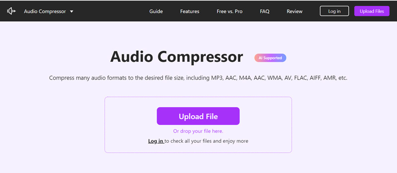 Compresor de audio en línea gratuito Aiseesoft