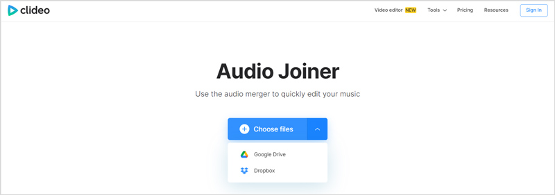 Clideo Audio Joiner
