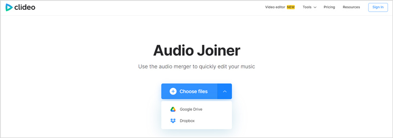 Clideo Audio-joiner