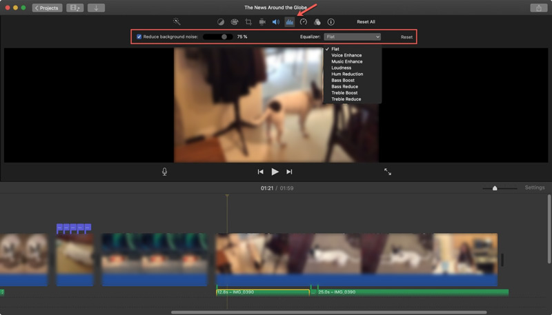 Remove Background Noise From Video On Mac iMovie