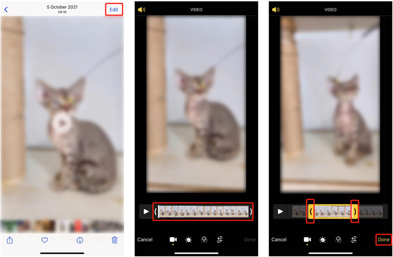Recortar vídeo en iPhone