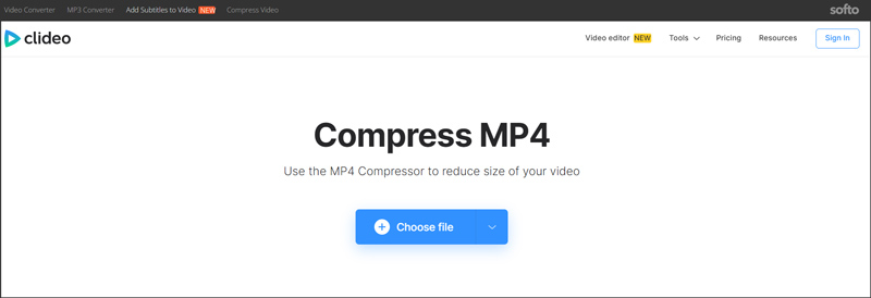 Compress MP4 Clideo