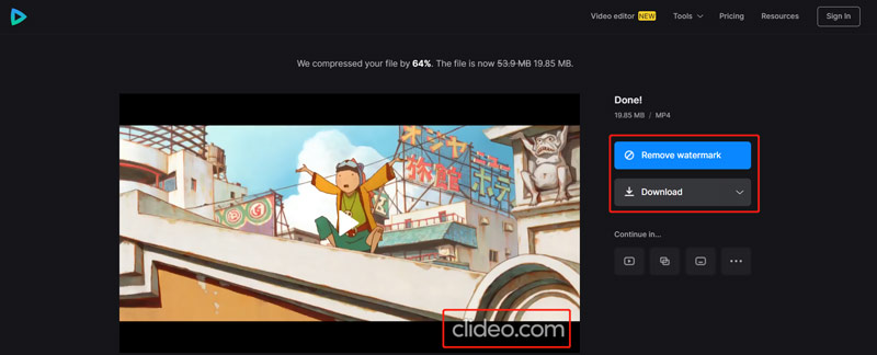 Compress MP4 Online Clideo