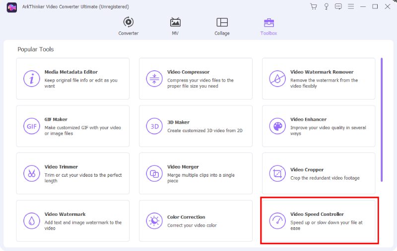 Kontroler prędkości wideo Ark Toolbox