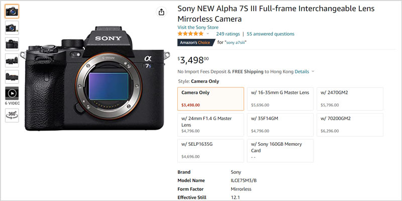 Beste sakte bevegelseskamera Sony A7s