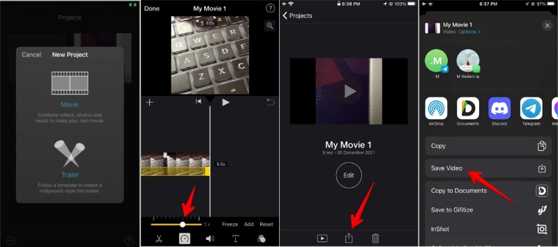 Comment rendre une vidéo 2x plus rapide sur iMovie