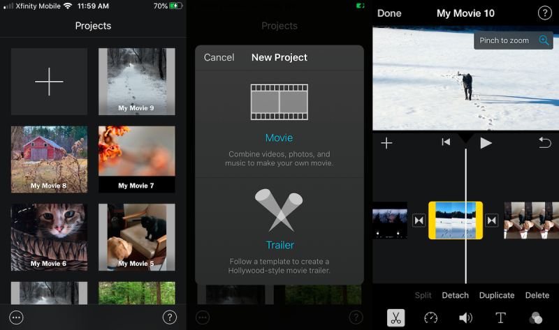 iMovie, el mejor creador de vídeos en cámara lenta para iPhone