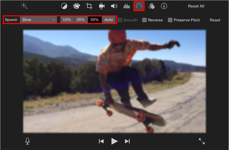 iMovie Video Speed Feature