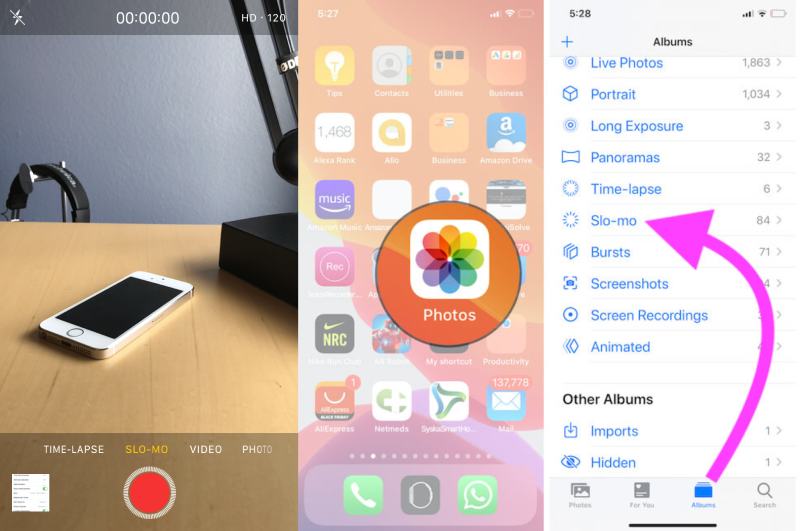 Hacer videos en cámara lenta en iPhone