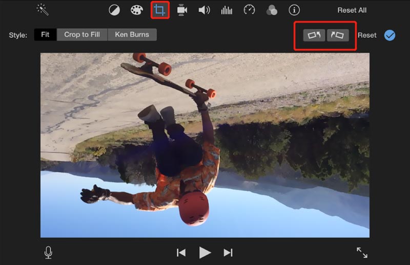 Rotate a Video in iMovie on Mac