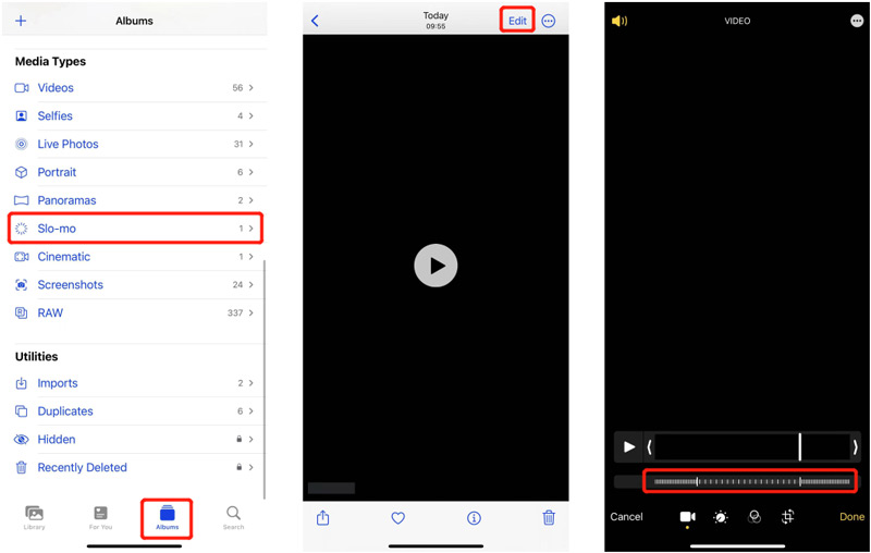 在 iPhone 上加快慢动作视频的速度