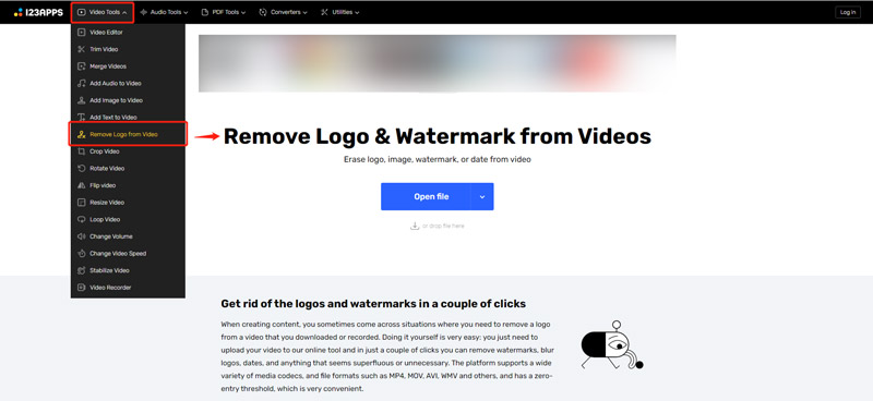 123APPS Video Watermark Remover Online