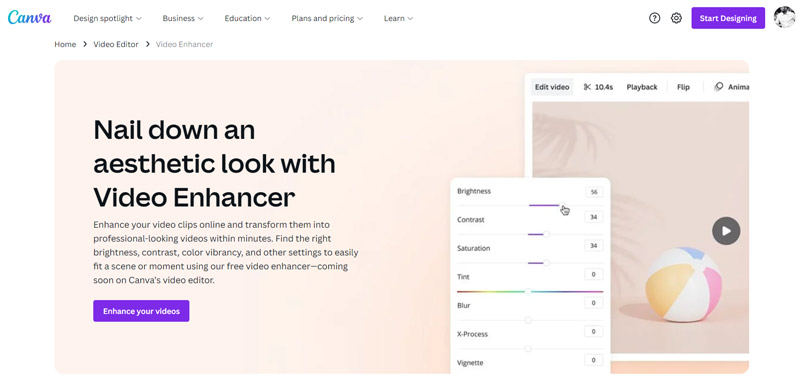Canva Video Enhancer online
