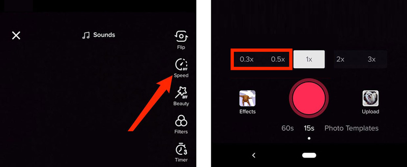 Slow Down A Video on TikTok While Recording