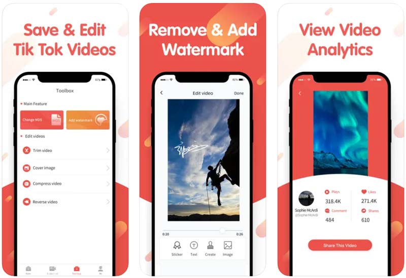 TokVideo Watermark Remover App for iPhone