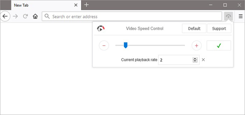 Video Speed Control Firefox
