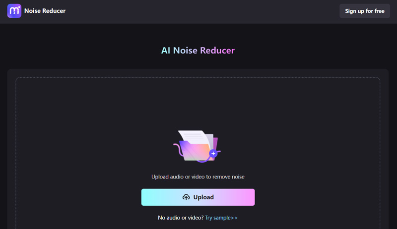 AI Noise Reducer Media IO에 비디오 업로드