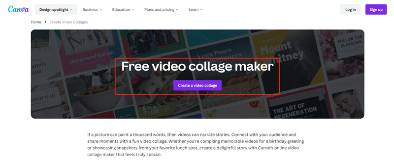 Créateur de collages vidéo gratuit Canva