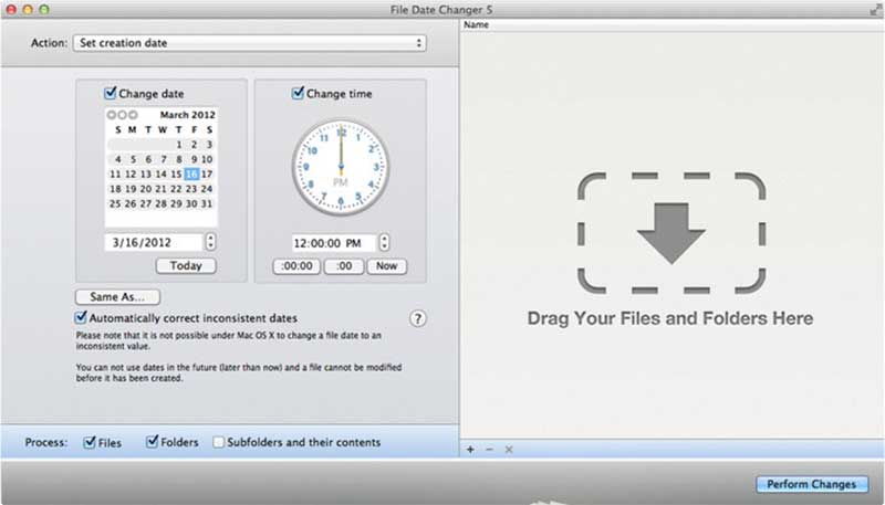 Modifica data file