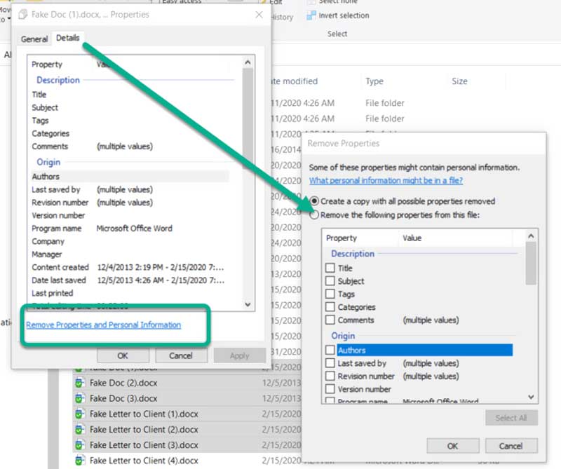 Remove Metadata on Windows File Explorer