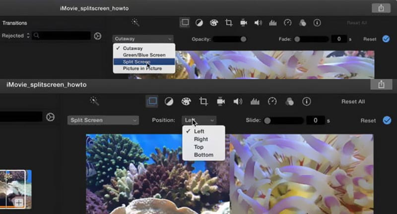 Custom Split Screen Video on iMovie