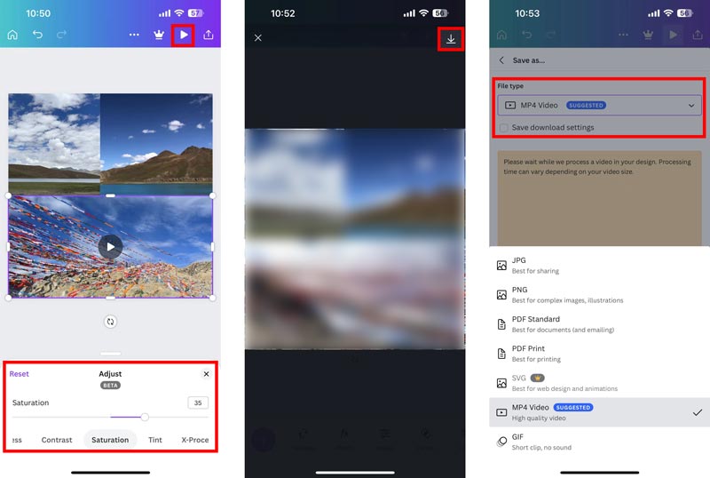 使用 Canva 为 Facebook 制作视频拼贴