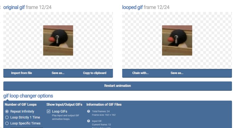 OnlineGIFTools Zapętlaj GIF na zawsze